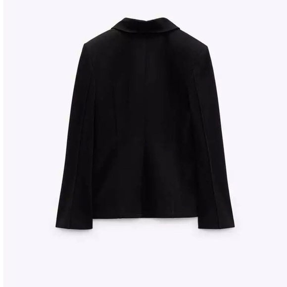 ZARA SHOULDER PAD JACKET LIMITED EDITION M BLACK - Picture 6 of 10